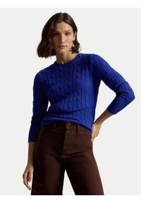 Polo Ralph Lauren Sweter 211971869012 Niebieski Slim Fit. Typ kołnierza: polo. Kolor: niebieski. Materiał: bawełna #1