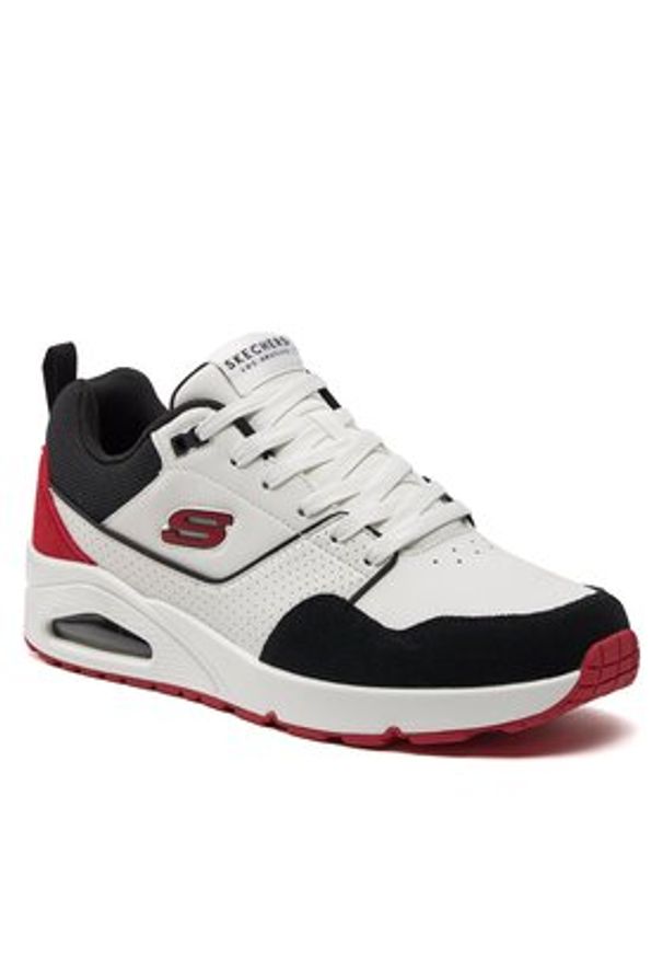 skechers - Skechers Sneakersy Uno-Retro One 183020/WBRD Biały. Kolor: biały. Materiał: skóra