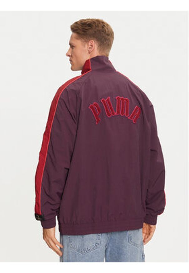Puma Bluza Play Loud T7 626719 Fioletowy Relaxed Fit. Kolor: fioletowy. Materiał: syntetyk
