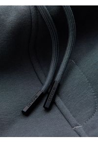 Ombre Clothing - Bawełniane dresowe spodnie męskie joggery BASIC – grafitowe V11 - Rozmiar: L. Okazja: na co dzień. Kolor: szary. Materiał: dresówka, bawełna. Wzór: aplikacja. Styl: sportowy, casual, elegancki #5