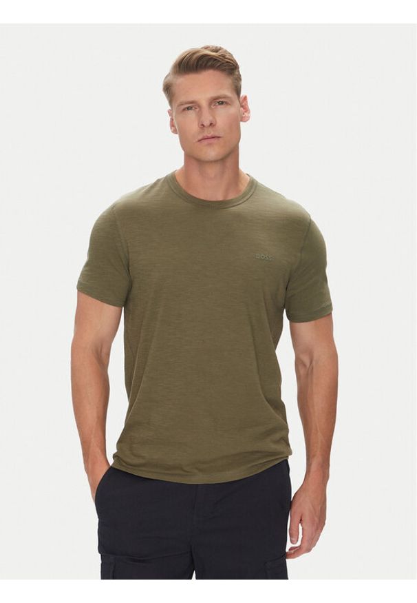 BOSS T-Shirt Tegood 50508243 Khaki Regular Fit. Kolor: brązowy. Materiał: bawełna