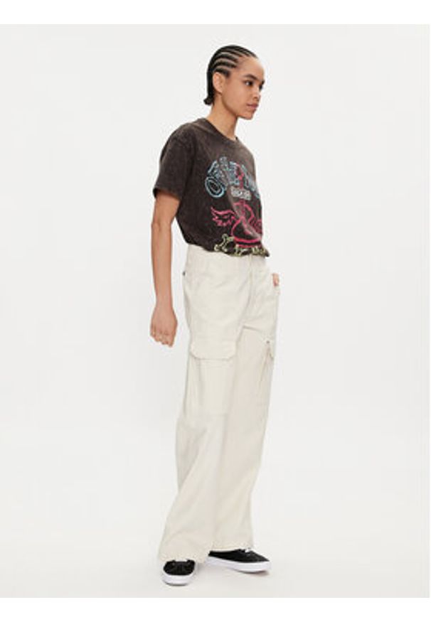 Vans Spodnie cargo Arroyo Wide Leg Cargo Pant VN000F7M Beżowy Relaxed Fit. Kolor: beżowy. Materiał: bawełna