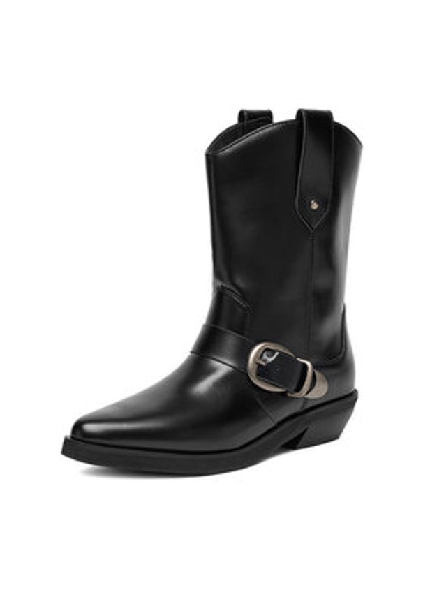 Jenny - JENNY Kowbojki CEO-W4LH1976-01S Czarny. Kolor: czarny. Materiał: materiał