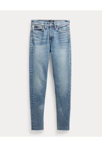 Ralph Lauren - RALPH LAUREN - Dopasowane jeansy z wysokim stanem. Okazja: na co dzień. Stan: podwyższony. Kolor: niebieski. Styl: klasyczny, casual #6