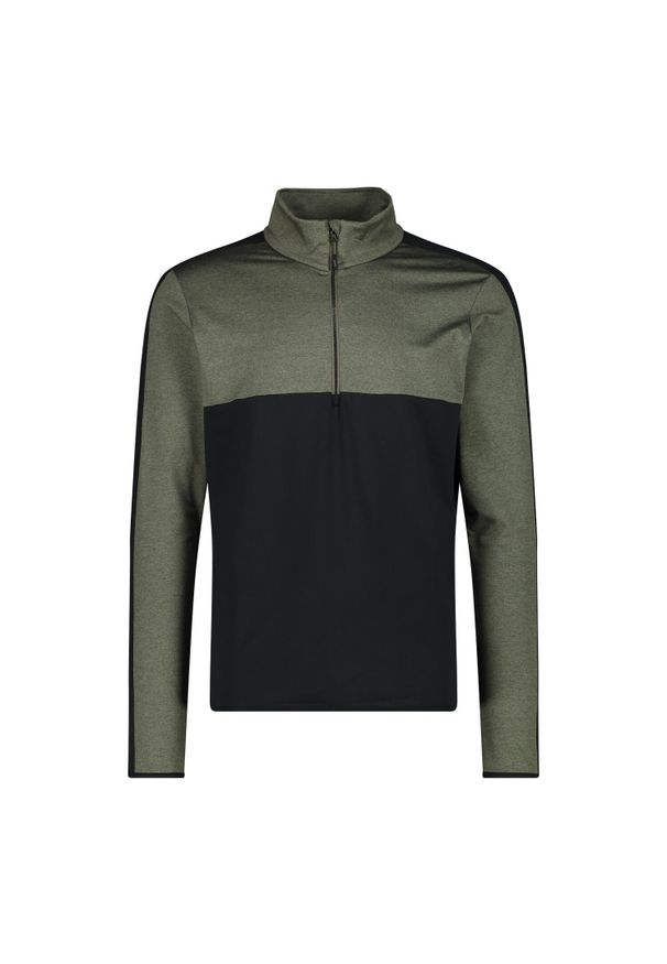 Golf męski techniczny CMP 34L4127. Typ kołnierza: golf. Kolor: zielony. Materiał: polar. Sport: golf