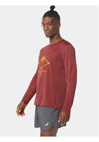 Asics Longsleeve Fujitrail Logo Ls 2011C720 Czerwony Ahletic Fit. Kolor: czerwony. Materiał: syntetyk. Długość rękawa: długi rękaw #3