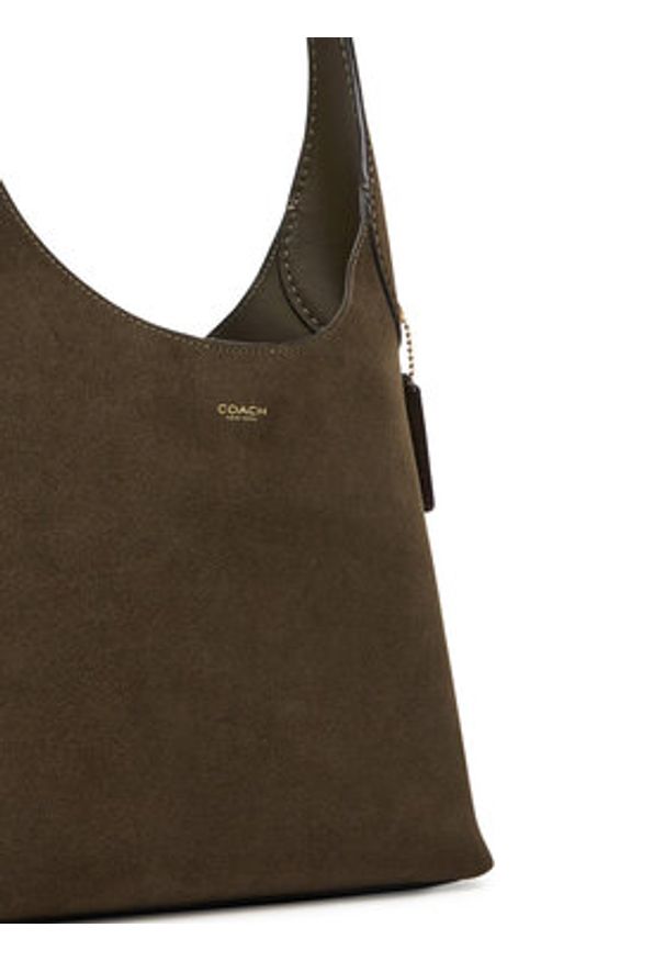 Coach Torebka Brooklyn CW637 Khaki. Kolor: brązowy. Materiał: skórzane, zamszowe