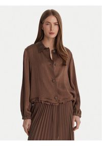 Marella Koszula Albatro 2613041045 Brązowy Regular Fit. Kolor: brązowy. Materiał: acetat #1