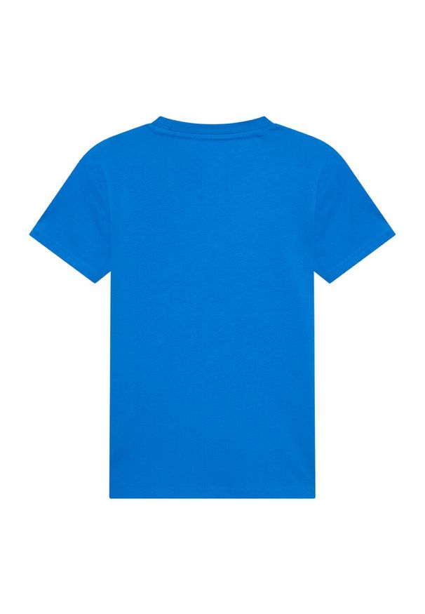 Koszulka męska z logo FIGC Włochy. Kolor: niebieski. Materiał: bawełna. Sport: fitness, piłka nożna