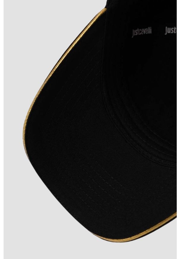 Just Cavalli - JUST CAVALLI Czarna czapka Logo Embroidery 3d Up. Kolor: czarny