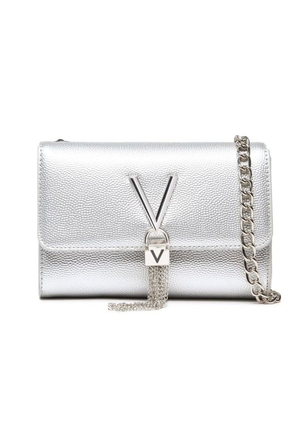 Valentino by Mario Valentino - VALENTINO Srebrna kopertówka Divina. Kolor: srebrny