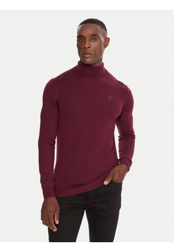 Karl Lagerfeld - KARL LAGERFELD Golf 655058 554399 Bordowy Regular Fit. Typ kołnierza: golf. Kolor: czerwony. Materiał: wełna