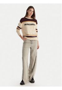 Patrizia Pepe Sweter 2K0352/K298-YA34 Écru Regular Fit. Materiał: syntetyk #4