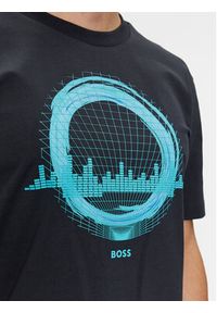 BOSS - Boss T-Shirt Tee 8 50506372 Granatowy Regular Fit. Kolor: niebieski. Materiał: bawełna #4