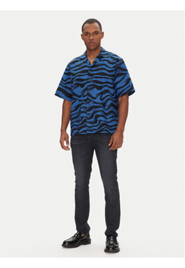 Hugo - HUGO Koszula Eligino 50539143 Niebieski Relaxed Fit. Kolor: niebieski. Materiał: bawełna
