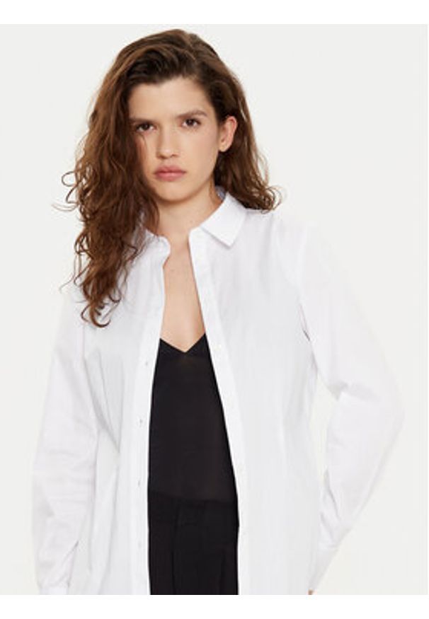 JOOP! Koszula 30045088 Biały Slim Fit. Kolor: biały. Materiał: bawełna