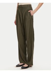 Marella Spodnie materiałowe Hull 2523136161 Khaki Loose Fit. Kolor: brązowy. Materiał: syntetyk