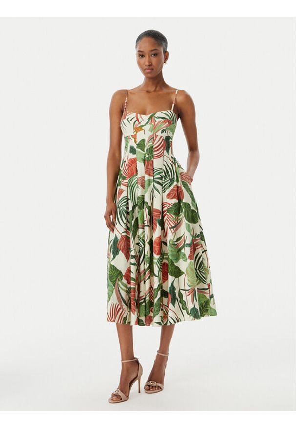 Guess Sukienka koktajlowa W6GKAF W2558 Zielony Regular Fit. Kolor: zielony. Materiał: wiskoza. Styl: wizytowy