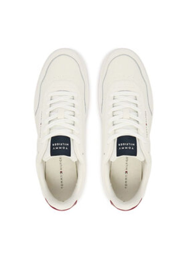 TOMMY HILFIGER - Tommy Hilfiger Sneakersy Th Basket Core Lite Lth FM0FM05713 Biały. Kolor: biały. Materiał: skóra