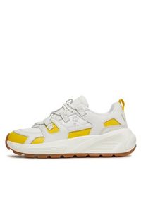 TOMMY HILFIGER - Tommy Hilfiger Sneakersy Th Premium Runner Mix FW0FW07651 Biały. Kolor: biały. Materiał: skóra #4