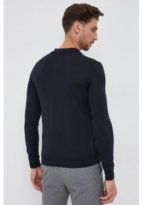 Hugo - Sweter wełniany. Okazja: na co dzień. Kolor: niebieski. Materiał: wełna. Długość rękawa: długi rękaw. Długość: krótkie. Styl: casual #6