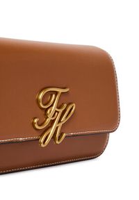 TOMMY HILFIGER - Tommy Hilfiger Torebka Th Script Flap Crossover AW0AW18399 Brązowy. Kolor: brązowy. Materiał: skórzane #4
