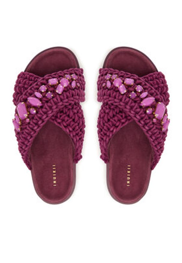 Inuikii Klapki Woven Stones 1004.003.0073 Bordowy. Kolor: czerwony. Materiał: materiał