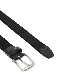 TOMMY HILFIGER - Tommy Hilfiger Pasek Męski Denton Elastic 3.5 AM0AM13354 Czarny. Kolor: czarny. Materiał: materiał #3