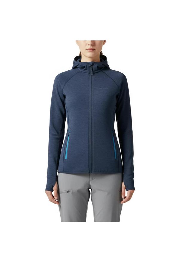 FJORK MERINO - Damska kurtka Merino Ultra 300. Kolor: niebieski. Materiał: wełna, elastan. Sezon: zima. Sport: bieganie