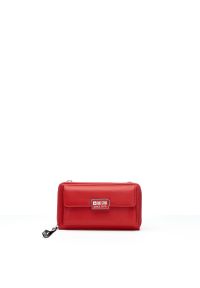 Big Star Accessories - Torebka damska Big Star, z klapą zamykaną na zatrzask i zamkiem błyskawicznym wokół, czerwona, GG674008. Kolor: czerwony. Wzór: aplikacja. Rozmiar: małe. Styl: elegancki, casual. Rodzaj torebki: do ręki #1