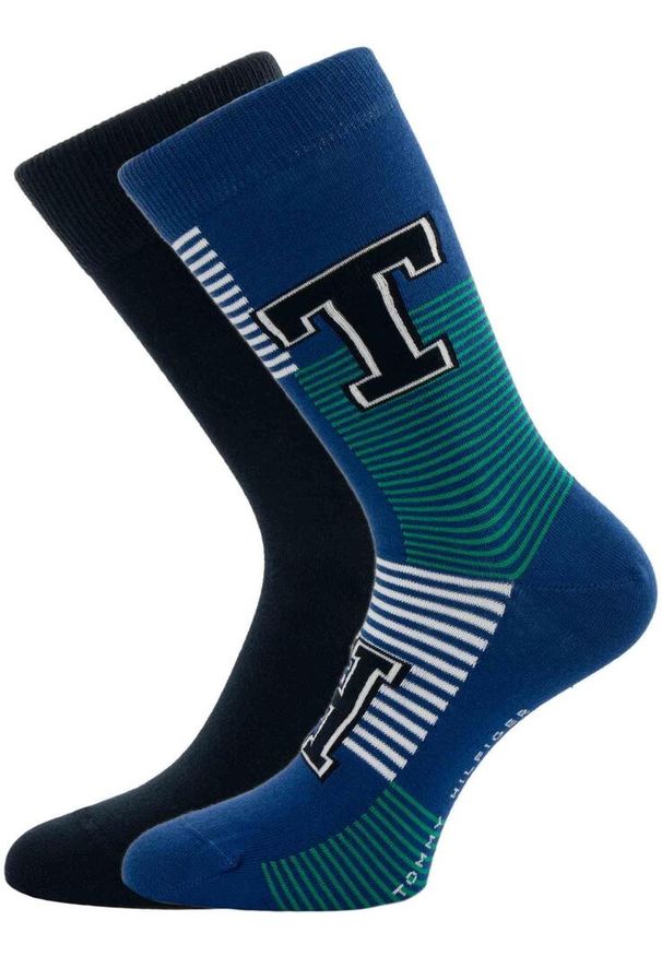 ZEAGLE - Skarpetki Tommy Hilfiger dla Mężczyzn - Bawełniana Mieszanka 39-42. Kolor: wielokolorowy. Materiał: elastan, poliamid, bawełna