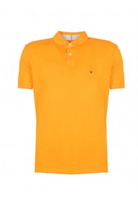 TOMMY HILFIGER - Tommy Hilfiger Koszulka Polo "Slim Fit" | MW0MW17771 | Mężczyzna | Pomarańczowy. Typ kołnierza: polo. Kolor: pomarańczowy. Materiał: elastan, bawełna. Długość rękawa: krótki rękaw. Długość: krótkie #6