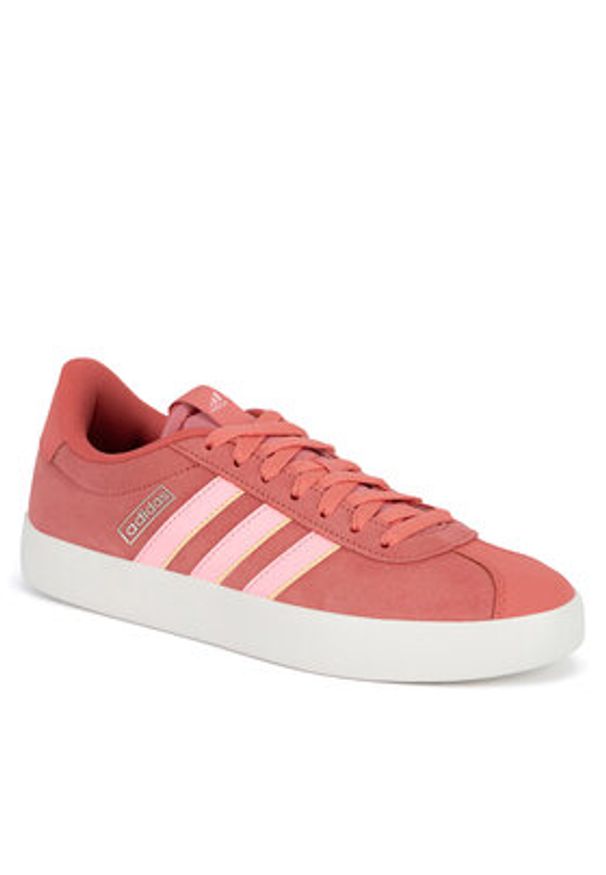 Adidas - adidas Sneakersy VL COURT 3.0 IF4477 Czerwony. Kolor: czerwony. Materiał: zamsz, skóra