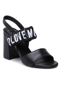 Love Moschino - LOVE MOSCHINO Sandały JA16358G0GIE0000 Czarny. Kolor: czarny. Materiał: skóra