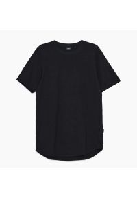 Cropp - Gładka koszulka - Czarny. Kolor: czarny. Wzór: gładki