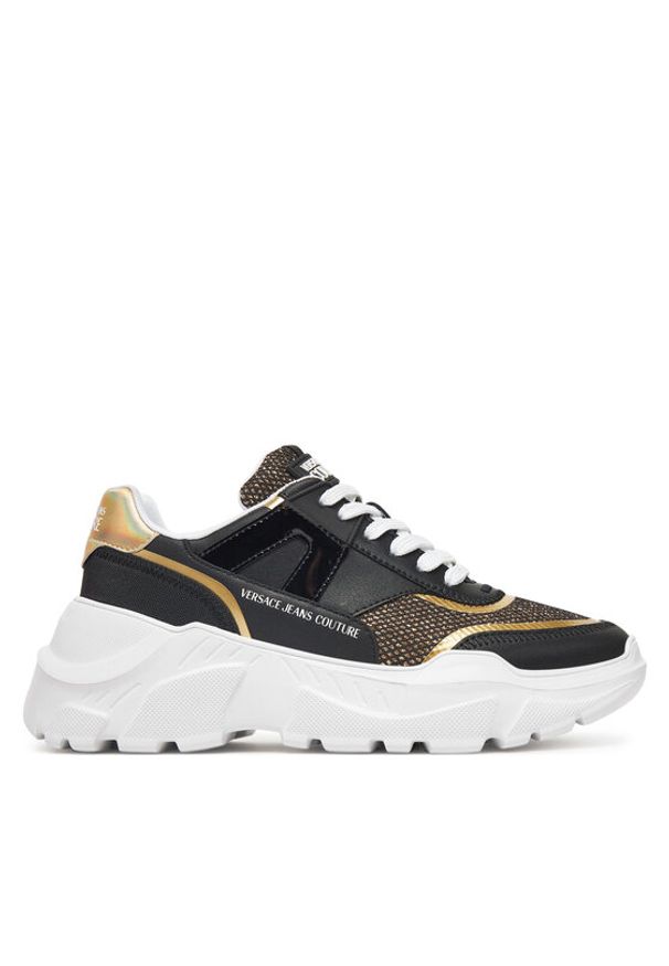 Versace Jeans Couture Sneakersy 78VA3SC4 Czarny. Kolor: czarny. Materiał: skóra