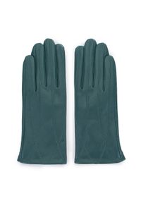 Wittchen - Damskie rękawiczki ze skóry stębnowane zielone. Kolor: zielony. Materiał: skóra. Wzór: aplikacja. Sezon: jesień, zima. Styl: klasyczny, elegancki #4