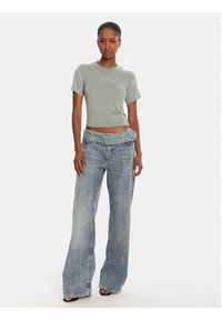 Juicy Couture T-Shirt Sheer JCWCT225301 Zielony Slim Fit. Kolor: zielony. Materiał: wiskoza #3