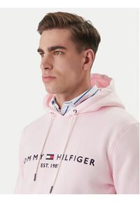 TOMMY HILFIGER - Tommy Hilfiger Bluza Logo MW0MW11599 Różowy Regular Fit. Kolor: różowy. Materiał: syntetyk #3