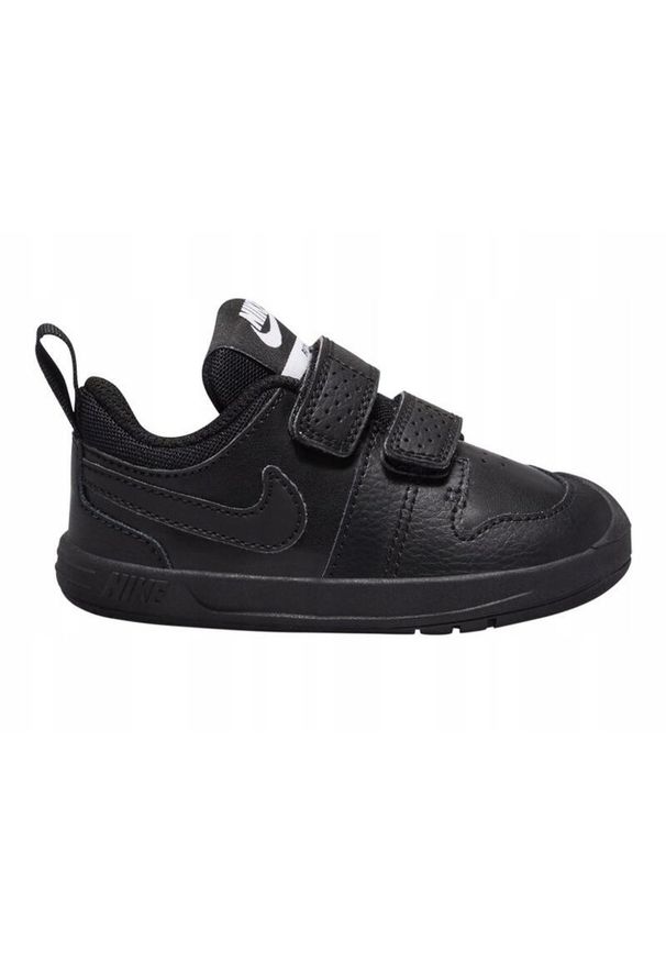 Nike - Buty na co dzień dziecięce NIKE PICO na rzepy skóra. Okazja: na co dzień. Zapięcie: rzepy. Kolor: czarny. Materiał: skóra. Sport: turystyka piesza
