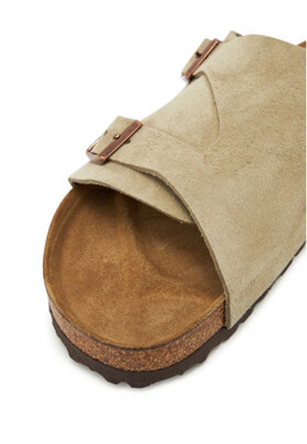 Birkenstock Klapki Zürich 50461 Brązowy. Kolor: brązowy. Materiał: skóra
