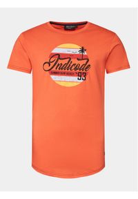 INDICODE T-Shirt Chill 40-934 Pomarańczowy Regular Fit. Kolor: pomarańczowy. Materiał: bawełna