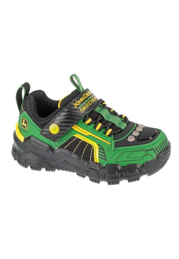 skechers - Buty sportowe Sneakersy chłopięce, John Deere: Adventure Track - Rugged-Bright. Kolor: zielony. Sport: turystyka piesza