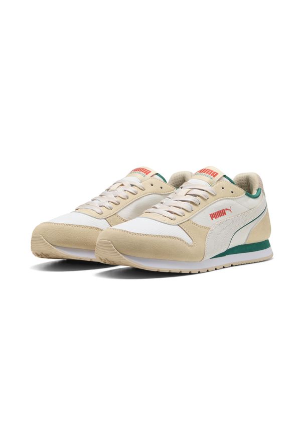 Puma - Sneakersy unisex St Miler Retro Run PUMA Warm White Canvas Wild Green Beige. Kolor: beżowy, biały, wielokolorowy. Sport: bieganie