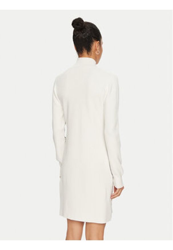 Liu Jo Sport Sukienka dzianinowa TF4227 MS63L Écru Regular Fit. Materiał: syntetyk. Typ sukienki: sportowe. Styl: sportowy