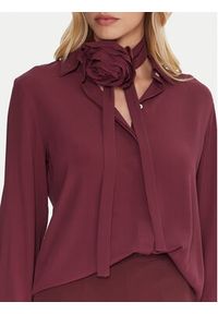 Marella Koszula Cabiria 2523116071 Bordowy Regular Fit. Kolor: czerwony. Materiał: jedwab #4