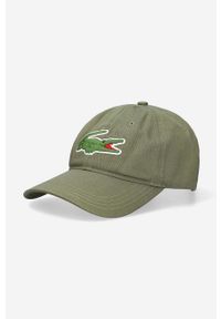 Lacoste czapka z daszkiem kolor zielony z aplikacją RK4711-031. Kolor: zielony. Wzór: aplikacja #1