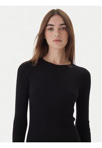 Kontatto Sukienka dzianinowa 3M0819C Czarny Slim Fit. Kolor: czarny. Materiał: wiskoza, syntetyk #2