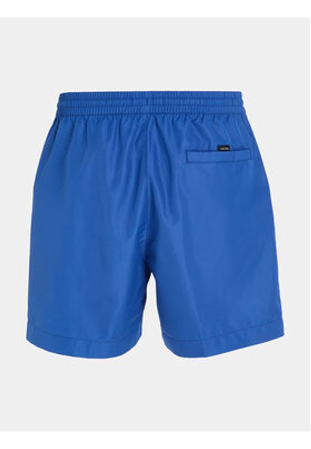 Calvin Klein Swimwear Szorty kąpielowe KM0KM00810 Niebieski Regular Fit. Kolor: niebieski. Materiał: syntetyk