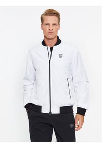 EA7 Emporio Armani Kurtka bomber 8NPB12 PN7LZ 1100 Biały Regular Fit. Kolor: biały. Materiał: syntetyk #1